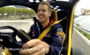 Sebastian Vettel driving the Renault Twizy F1 concept
