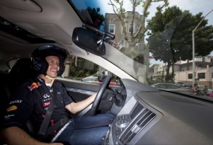Sebastian Vettel, loose on the mean streets of Weehawken, New Jersey