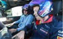 Sebastian Vettel with Infiniti engineering team