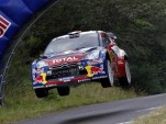 Sebastien Loeb and Daniel Elena in a Citroen DS3 WRC car in 2012