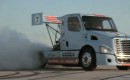 Semi truck goes drifting video