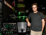 Seth Rogen with Black Beauty (a Chrysler Imperial) from THE GREEN HORNET