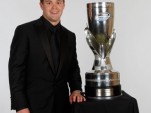 Stenhouse Jr with his Nationwide Series trophy - photo courtesy NASCAR