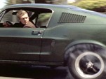 Steve McQueen at the wheel of the 'Bullit' Mustang