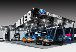 Subaru's booth at the 2013 Tokyo Auto Salon