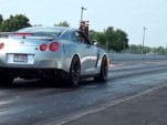 ShepTrans Nissan GT-R at the drag strip
