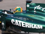 Team Lotus F1 car with new Caterham livery 