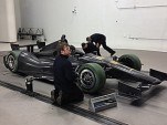 Technicians prep the DW12 at Windshear - INDYCAR photo