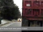 Teen driving stolen dump truck