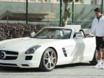 Tennis ace Roger Federer expecting the new 2012 SLS AMG Roadster