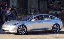 Tesla Model 3 Driving on a Public Road