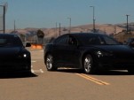 Tesla Model S Alpha build cars testing on track