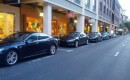 Tesla Model S cars parked on Santana Row, San Jose, CA, April 2013 [photo: Anton Wahlman]
