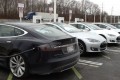 Tesla Road Trip from MD to CT, Feb 2013 - Tesla Model S cars at Delaware SuperCharger location