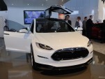 Tesla Model X Electric Crossover New Interior: Detroit Auto Show Live Pictures