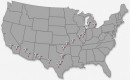 Tesla Roadster road-trip map from Los Angeles to Detroit, Dec 2009-Jan 2010