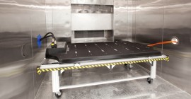 Tesla Motors - Model S lithium-ion battery pack in environmental test chamber