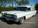 The 1964 Miller-Meteor Cadillac hearse offered by Barrett-Jackson. Image: Barrett-Jackson