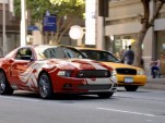 The 2013 Ford Mustang, wearing custom vinyl graphics