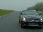 The Cadillac CTS-V wagon laps Monticello in the rain