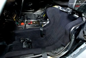 The custom-molded driver's seat of the SLS AMG GT3