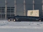 The Dutch-built electric Superbus in the snow.