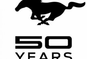 The official 50th Anniversary Mustang logo