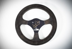 The steering wheel from Aryton Senna's 1984 Toleman TG-183B