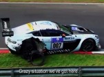 The Stuck brothers' Aston Martin Vantage GT3 race car runs into trouble on the 'Ring