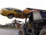 Thieves use oversized forklift to steal Ben Ali's Ferrari 599 GTB