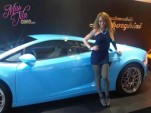Tila Tequila with her Lamborghini Gallardo