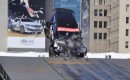 Toomas Heikkinen's car noses into the ramp - Anne Proffit photo