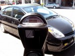 Toyota Prius at parking meter