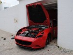 Tunisian Rioters destroy Ferrari California