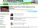 Twitter feed integrated into AllAboutPrius.com