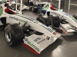 Two of the Honda F1 cars that will be sold at auction