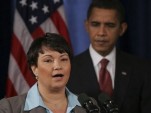 U.S. Environmental Protection Agency adminstrator Lisa Jackson and President Barack Obama
