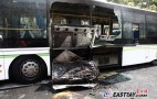 Chinese Electric Bus Catches Fire On Road, Not The First One