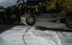 Lamborghini Murcielago Roadster Crashes, Ends Up On Its Roof