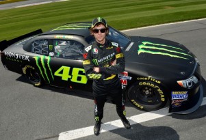 Valentino Rossi tests Kyle Busch's NASCAR Nationwide Toyota Camry