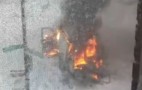 Snowpocalypse Strikes Back: Stuck Van Burns To The Ground