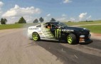 Vaughn Gittin Jr. Drifting his 680 horsepower Ford Mustang at Mid-America Shelby Nationals