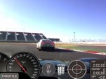 View from the cockpit of a C6 Corvette ZR1 at the Circuit of the Americas
