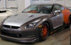 14 R35 Nissan GT-Rs on the SEMA show floor