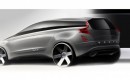 Volvo's design sketches for the 2014 Volvo XC90