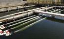 Wastewater & biofuel algae circulate through floating photobioreactors at San Francisco plant / NASA