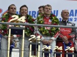 Winning Audi podium at Le Mans - Anne Proffit photo