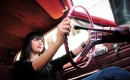 Woman driving