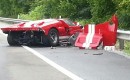 Wreckage of a Ford GT40 that crashed in Tennessee - Image courtesy WCYB
