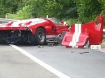 Wreckage of a Ford GT40 that crashed in Tennessee - Image courtesy WCYB